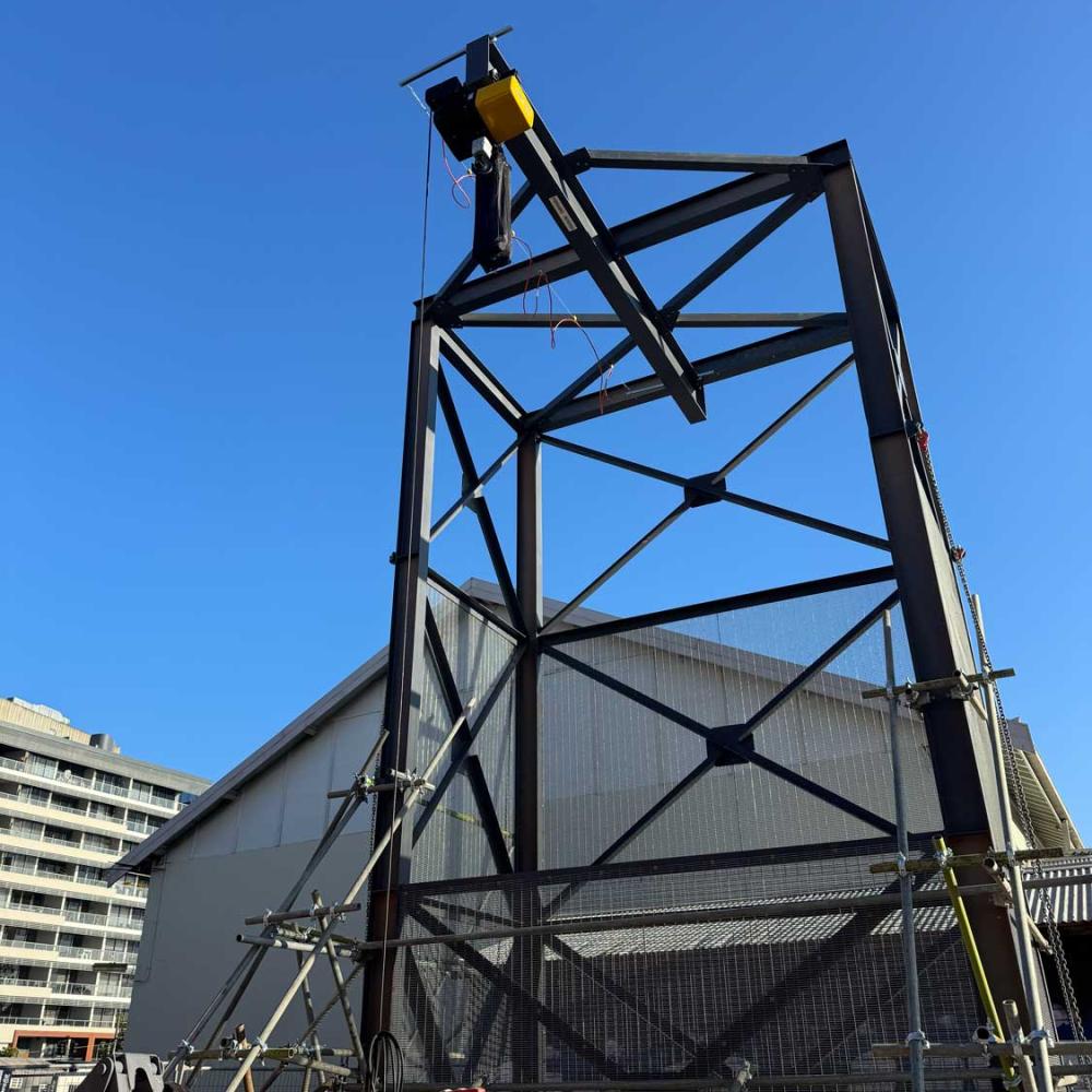 Construction site crane in Sydney