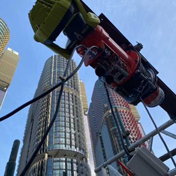 Construction site crane in Sydney