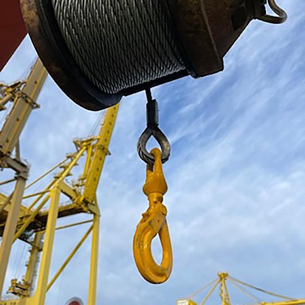 Crane inspection for marine lifting system in Sydney
