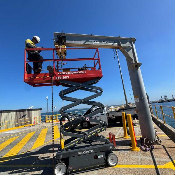 Crane inspection in Sydney port