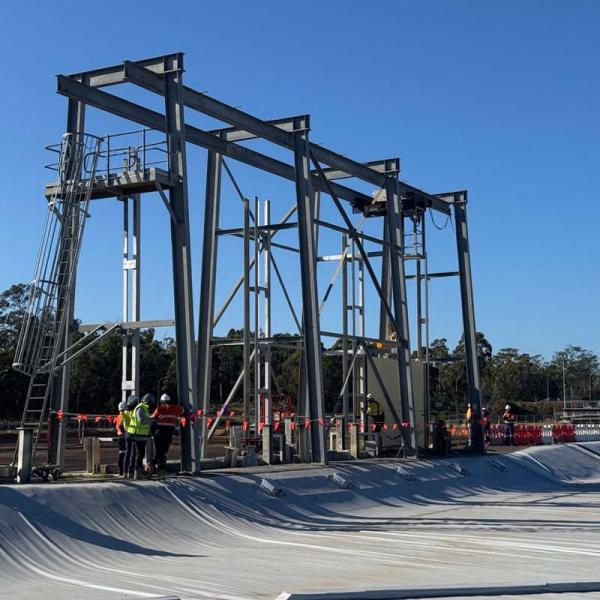 Water treatment system crane inspection in Sydney