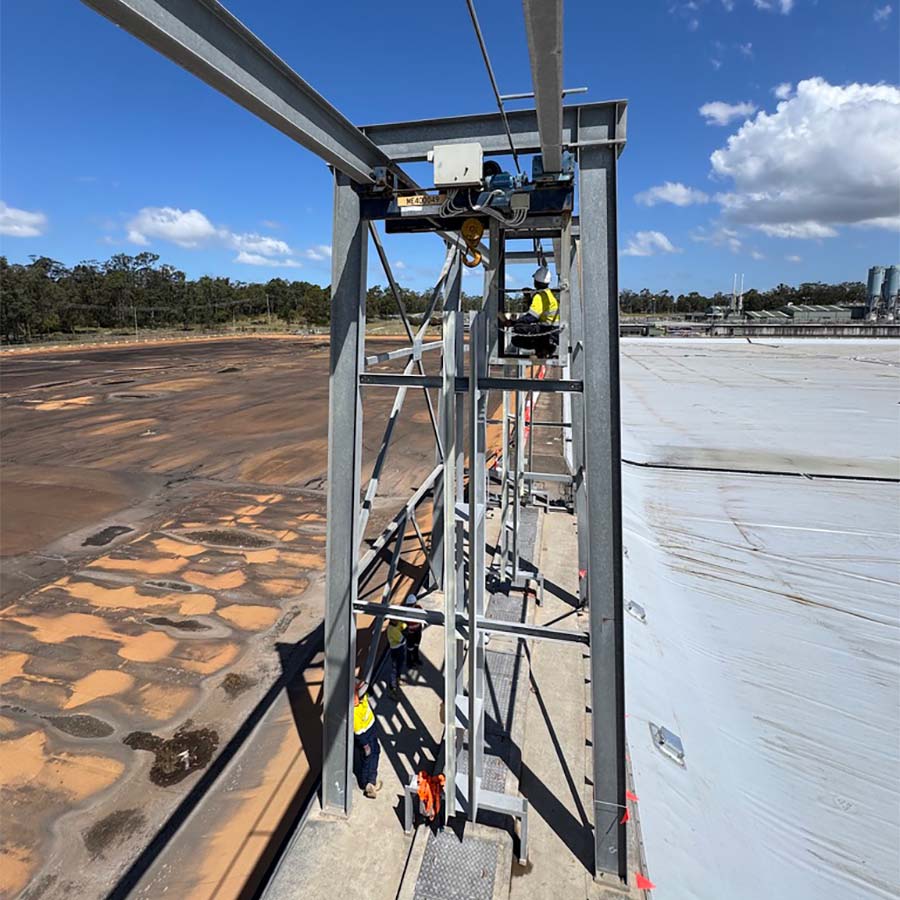 Water treatment system crane inspection in Sydney